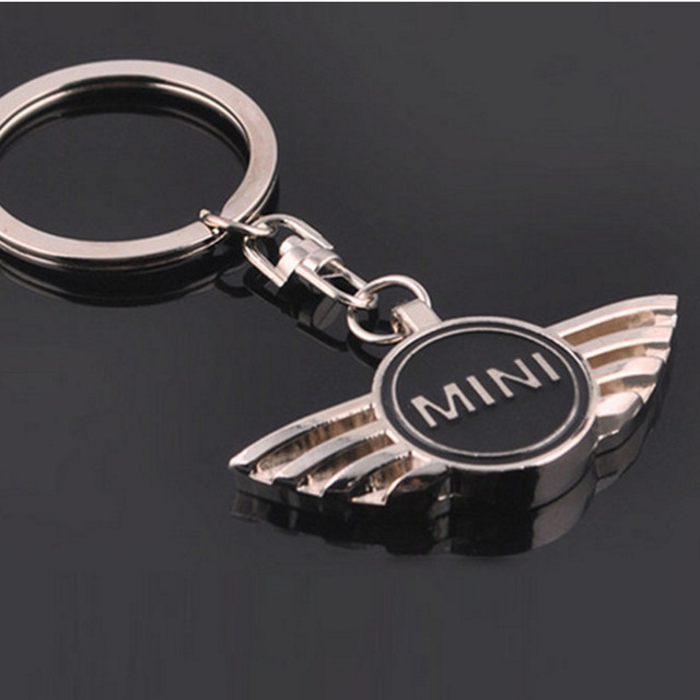 for Mini Cooper S One R52 R53 R55 R56 R60 1PCS Mini Wing Logo Keychain Key  Ring Metal Car Logo Key Chain Keyring